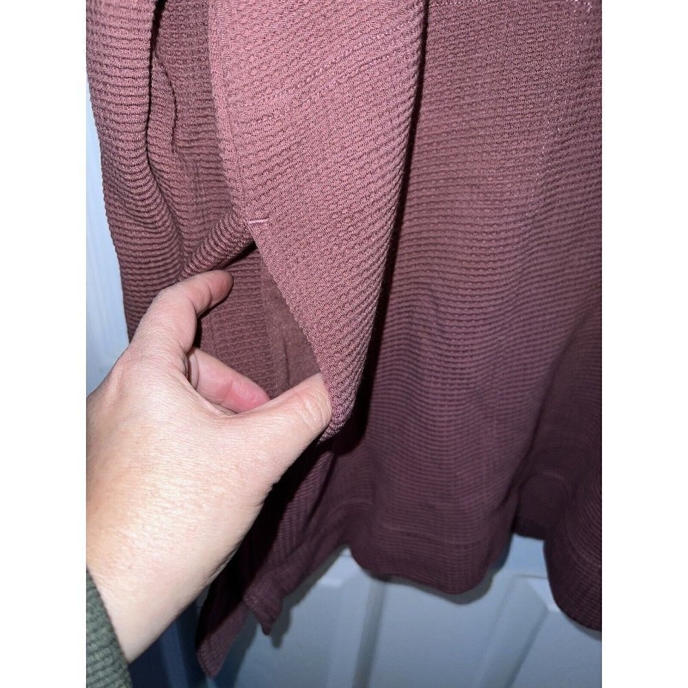 ATHLETA Coaster Luxe Waffle Hoodie Oversized With Pockets Tawny Rose - Picture 9 of 12